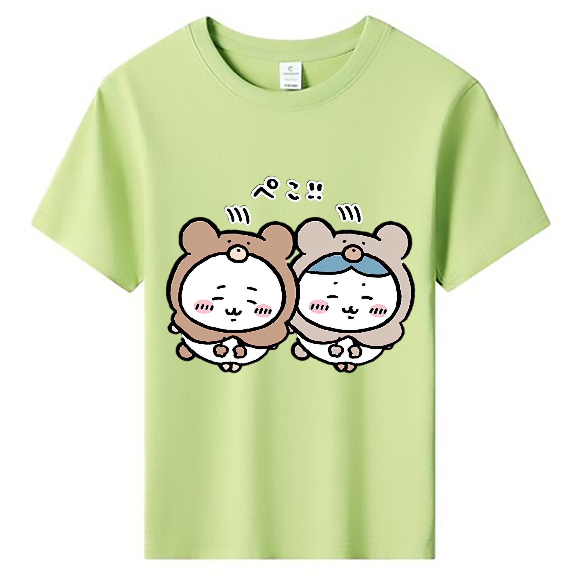 （画像用） ちいかわ ハチワレ Chii-kawa hachiware 綿100％キッズTシャツ（フロントプリント）